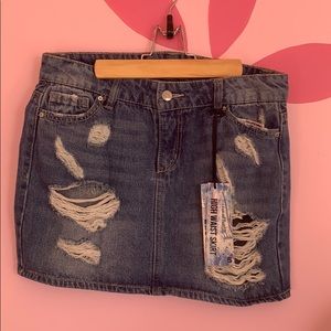 High Waist Denim Skirt